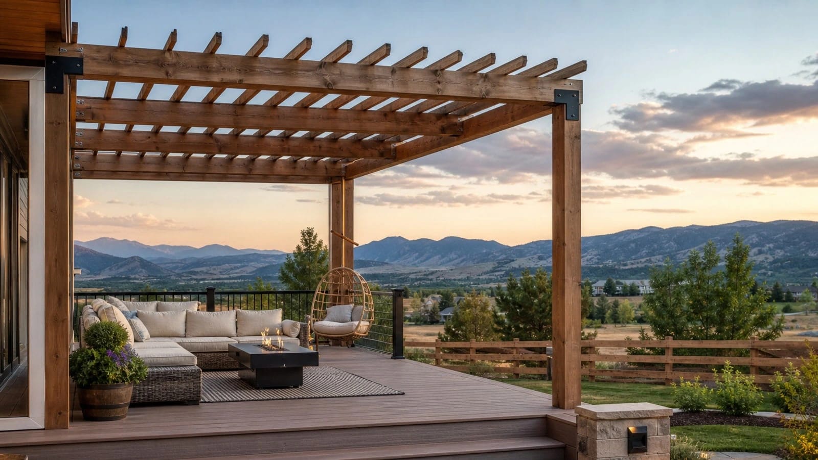 Custom deck and pergola build in Colorado