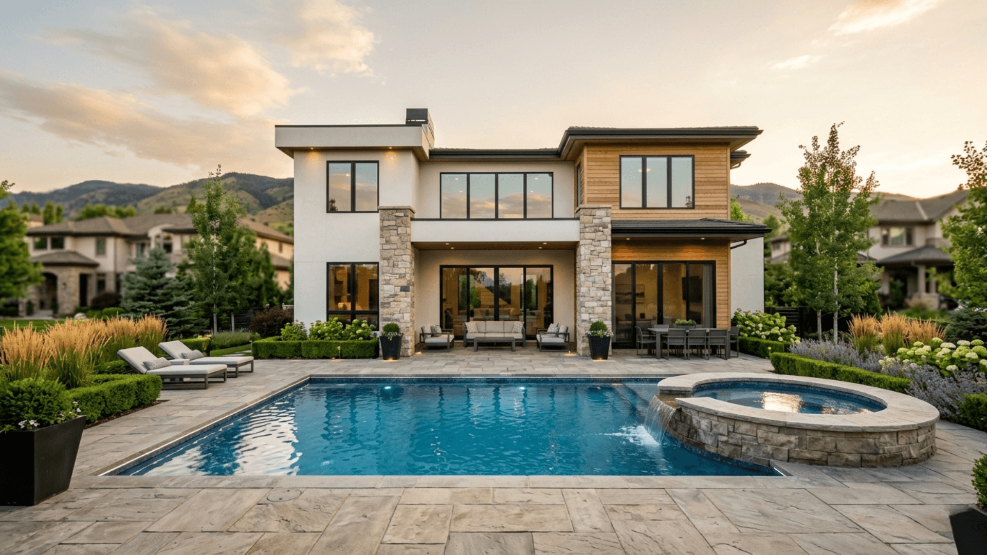 Rock N Roll Stoneworks luxury outdoor hardscape project in Colorado